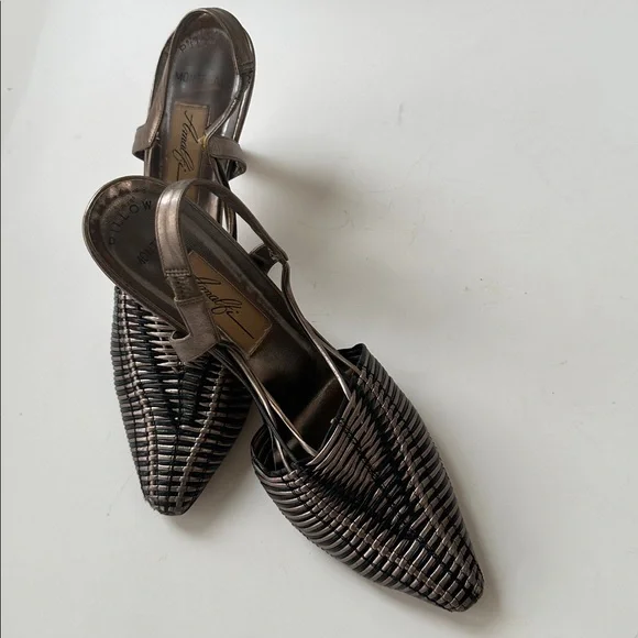 Amalfi Black and Silver Heels - Picture 2 of 9